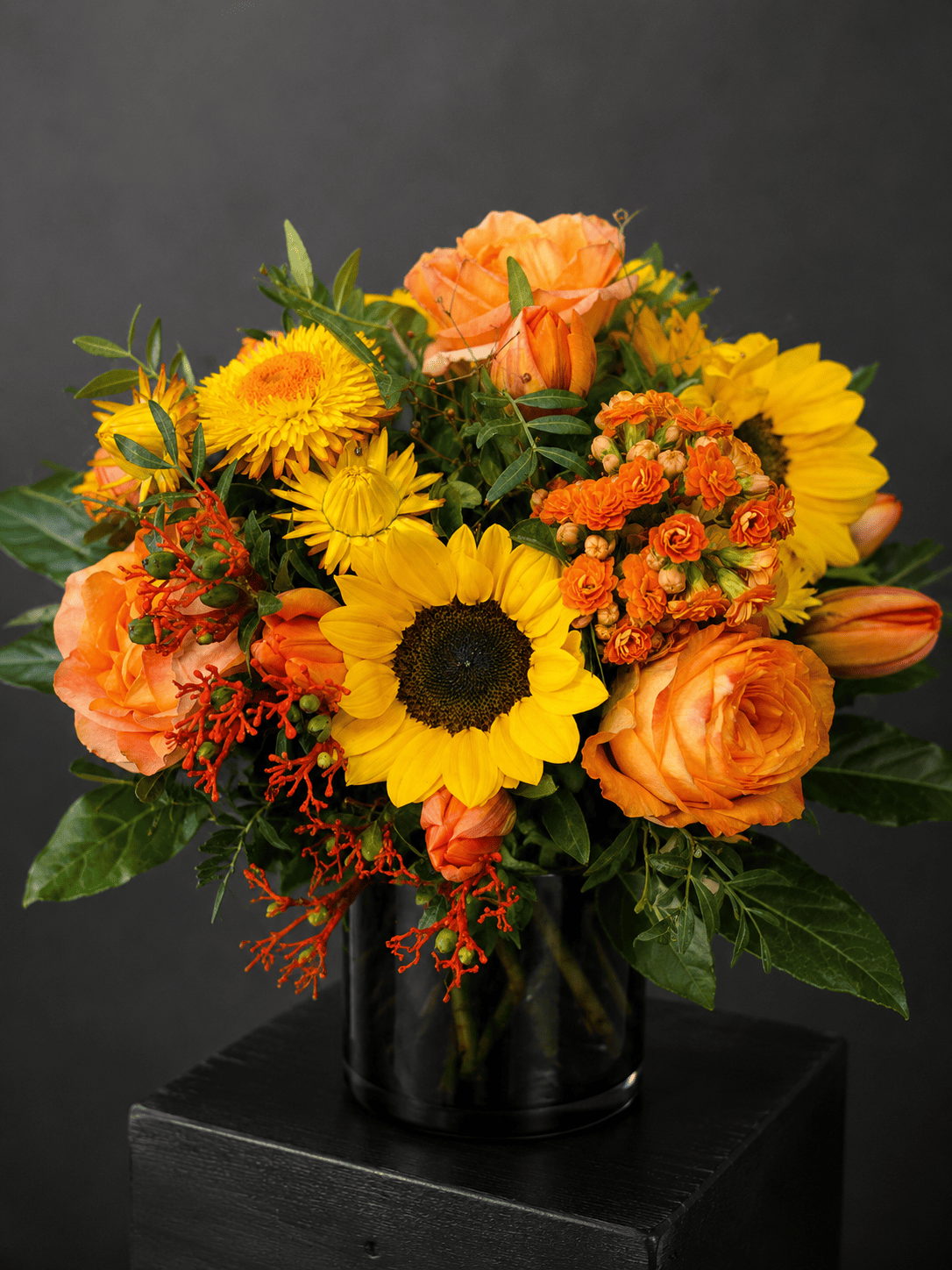 Bouquuet orange livrasion orleans